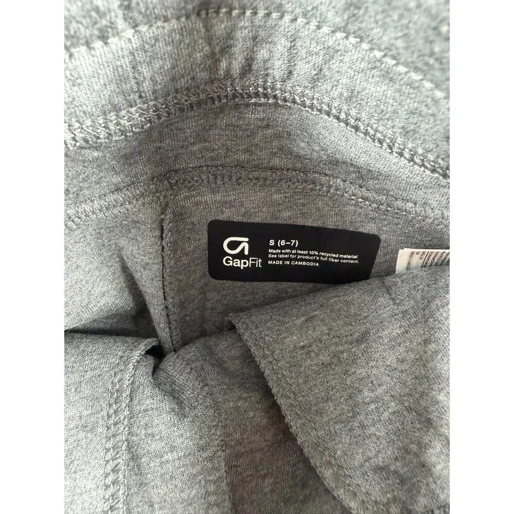 NEW GapFit Tech Joggers Gray Zip Pocket Athletic Pants Boys Small 6-7